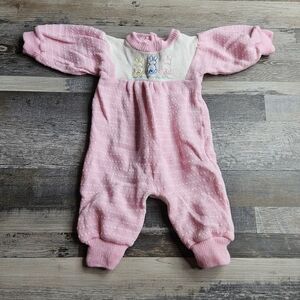 Vintage Sears Baby One Piece Pink Easter Bunny